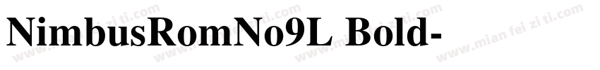 NimbusRomNo9L Bold字体转换